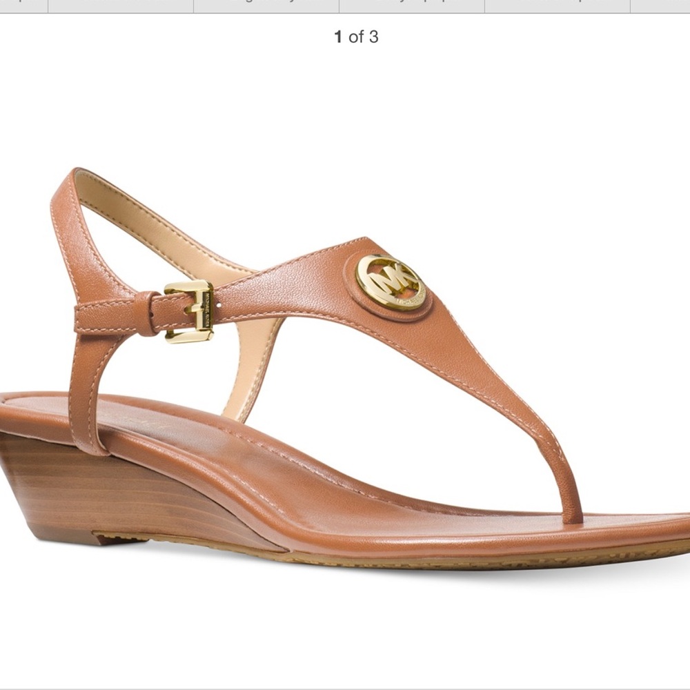 Michael Kors Ramona Brown Leather Sandal